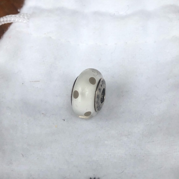 Pandora polka dot Murano glass Charm - Picture 1 of 3
